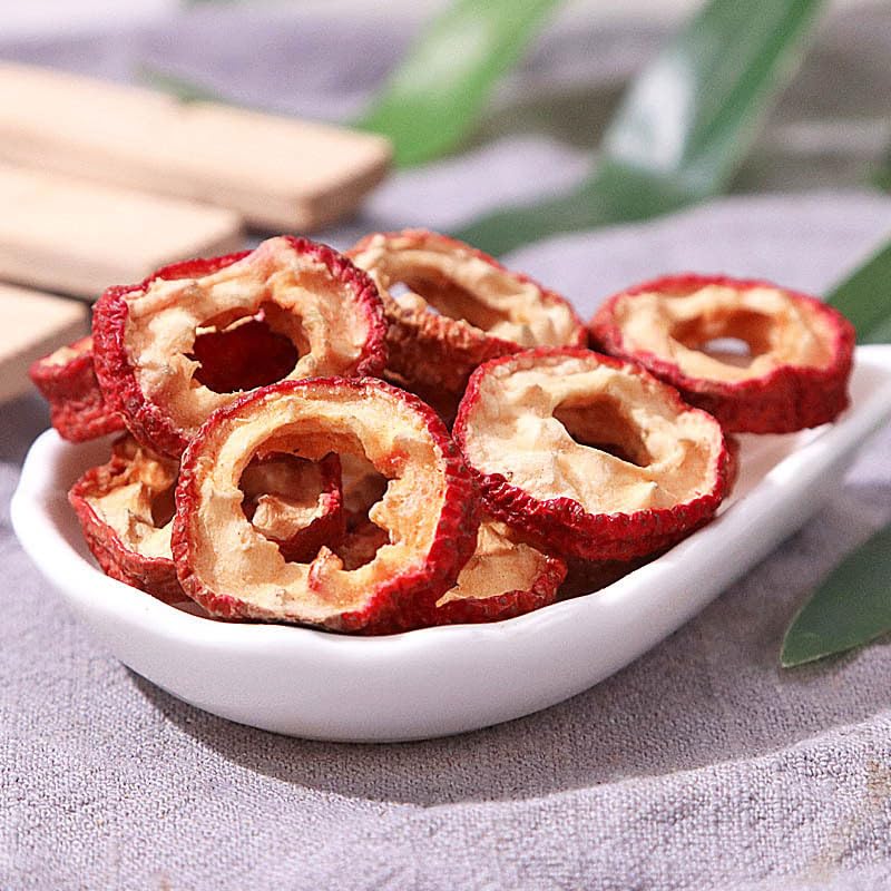 Dried hawthorn slices ready for brewing tea