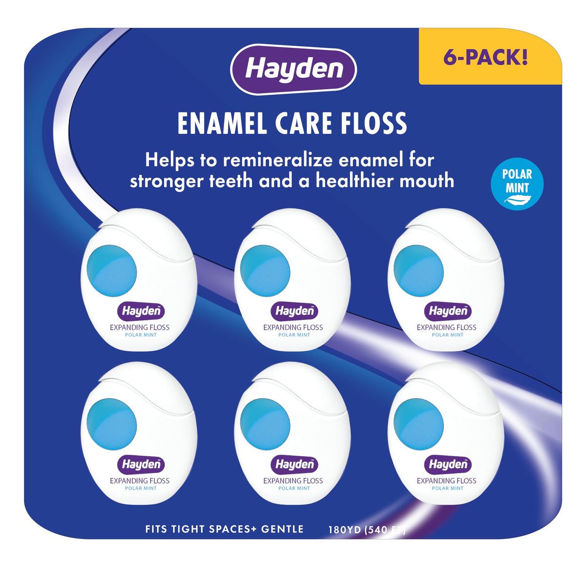 Hayden Enamel Care Dental Floss six-pack, 30 yards each