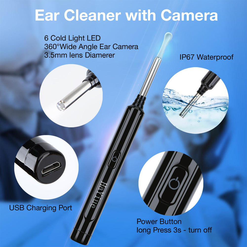 Hayiue ultra-slim 3.5mm lens reaches deep into the ear canal.