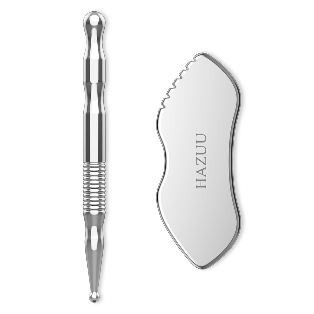 HAZUU JGS-3 stainless steel gua sha tool front view