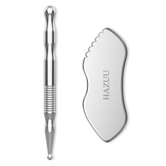 HAZUU JGS-3 stainless steel gua sha tool front view