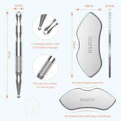 HAZUU stainless steel acupuncture pen close-up