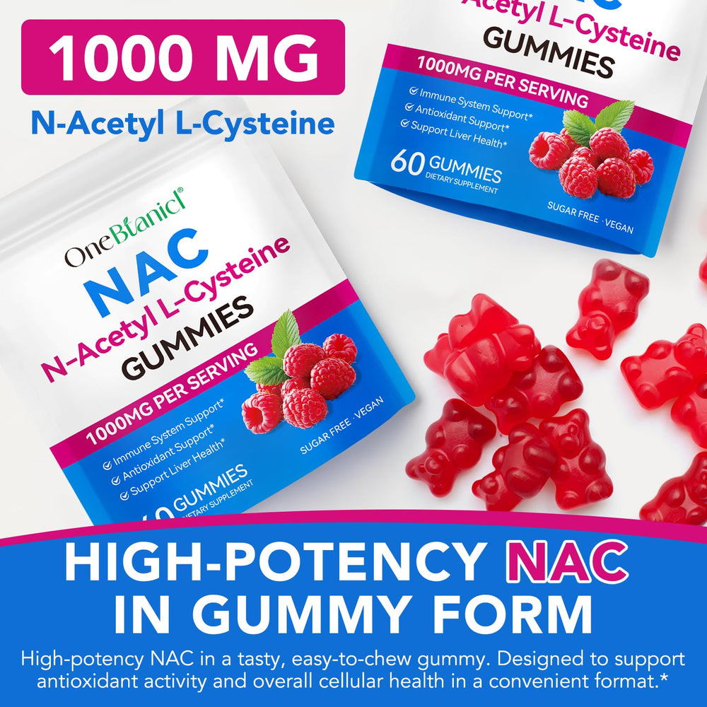 HBIKCLYC NAC Gummies bottle label close-up