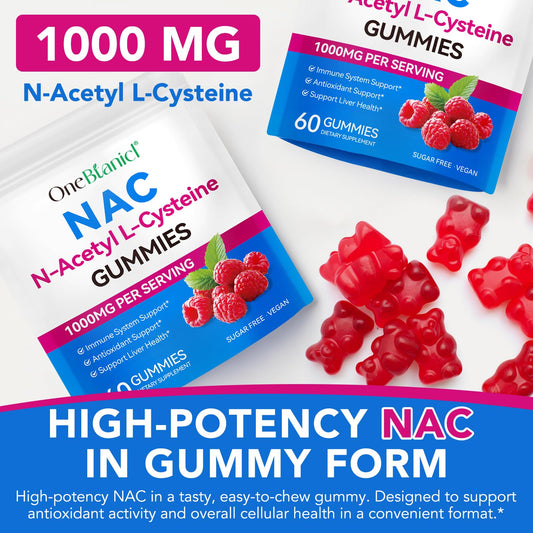 HBIKCLYC NAC Gummies bottle label close-up