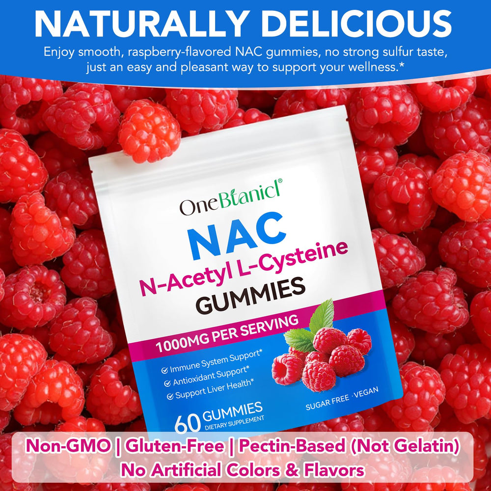 Healthy lifestyle concept with NAC Gummies imagery