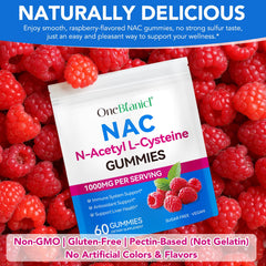 Healthy lifestyle concept with NAC Gummies imagery