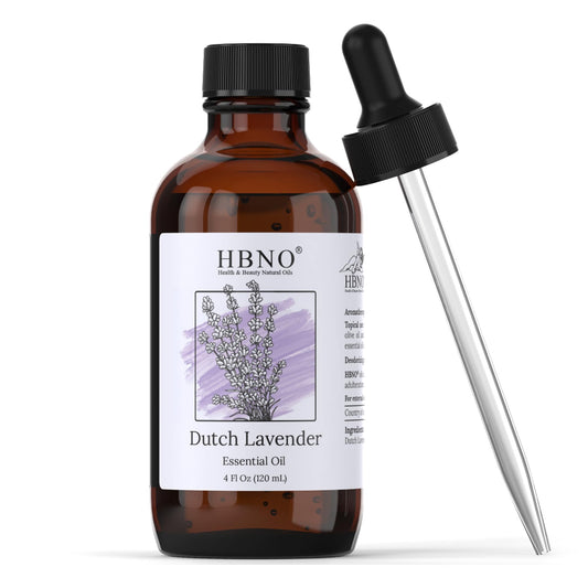 HBNO California bottled Dutch Lavender Essential Oil 4oz bottle