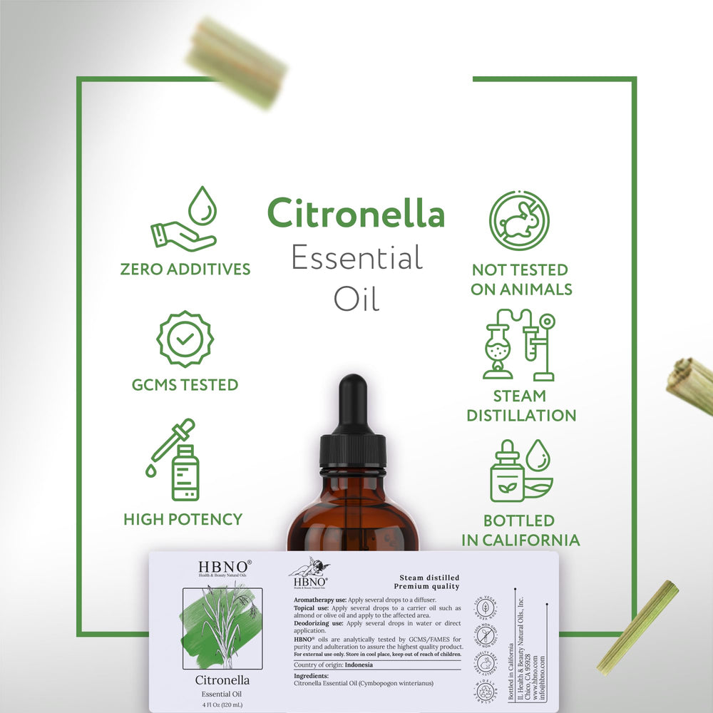 Lemon-fresh aroma representation of citronella essential oil