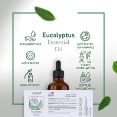 Close up of glass dropper cap for HBNO eucalyptus oil