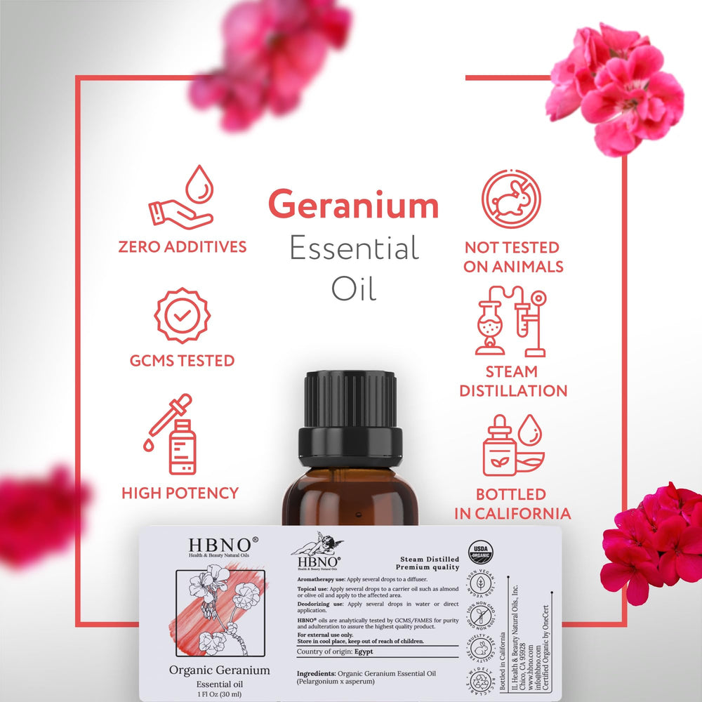 Geranium essential oil aroma in aromatherapy diffuser