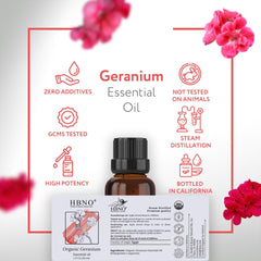 Geranium essential oil aroma in aromatherapy diffuser