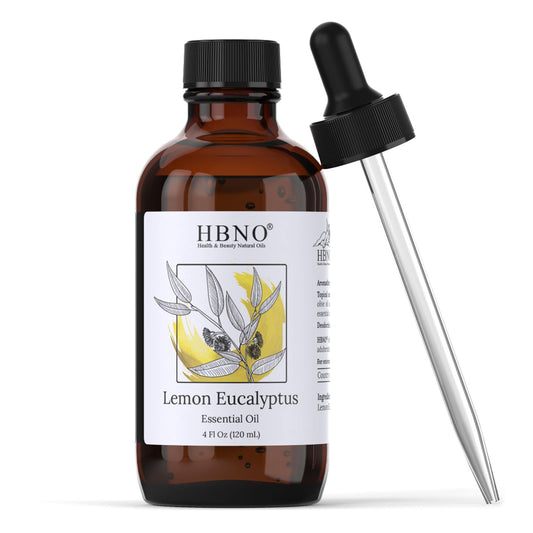 HBNO Lemon Eucalyptus Essential Oil 4 oz (120 ml) glass bottle