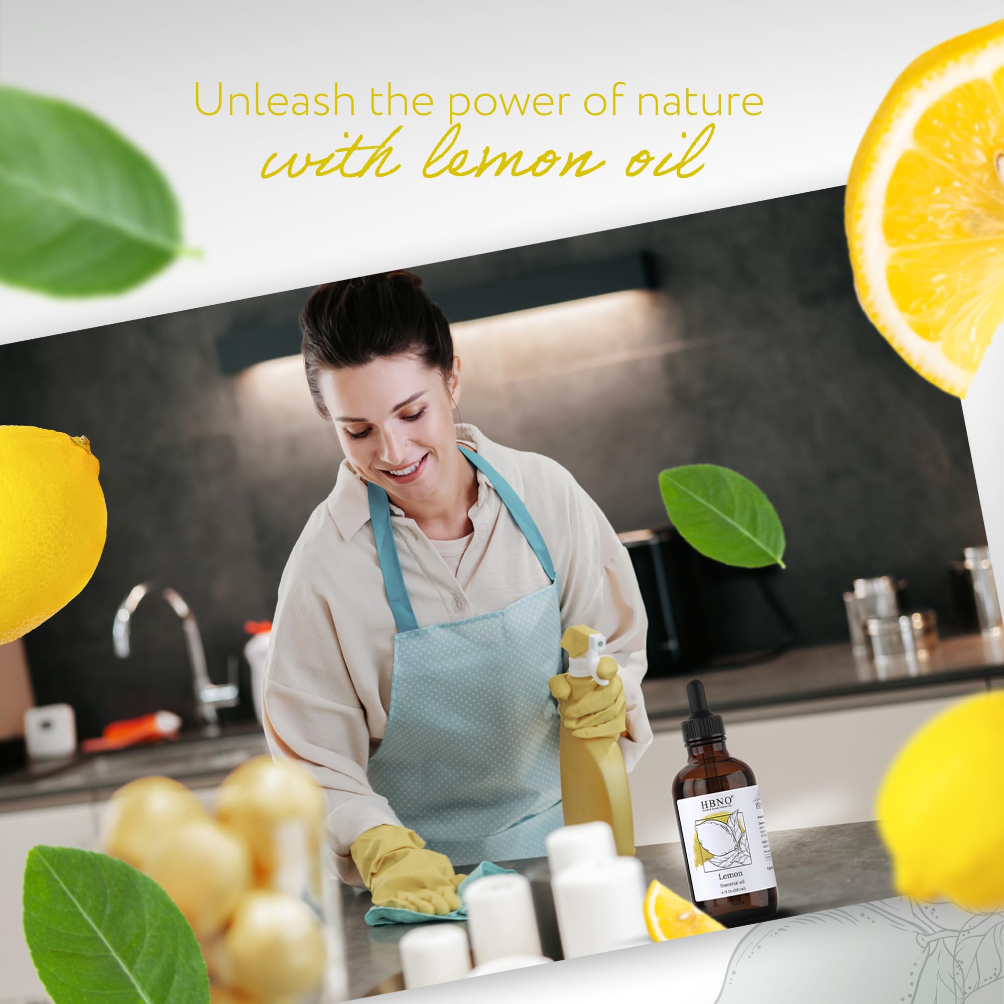 Bright citrus aroma for aromatherapy with HBNO lemon oil
