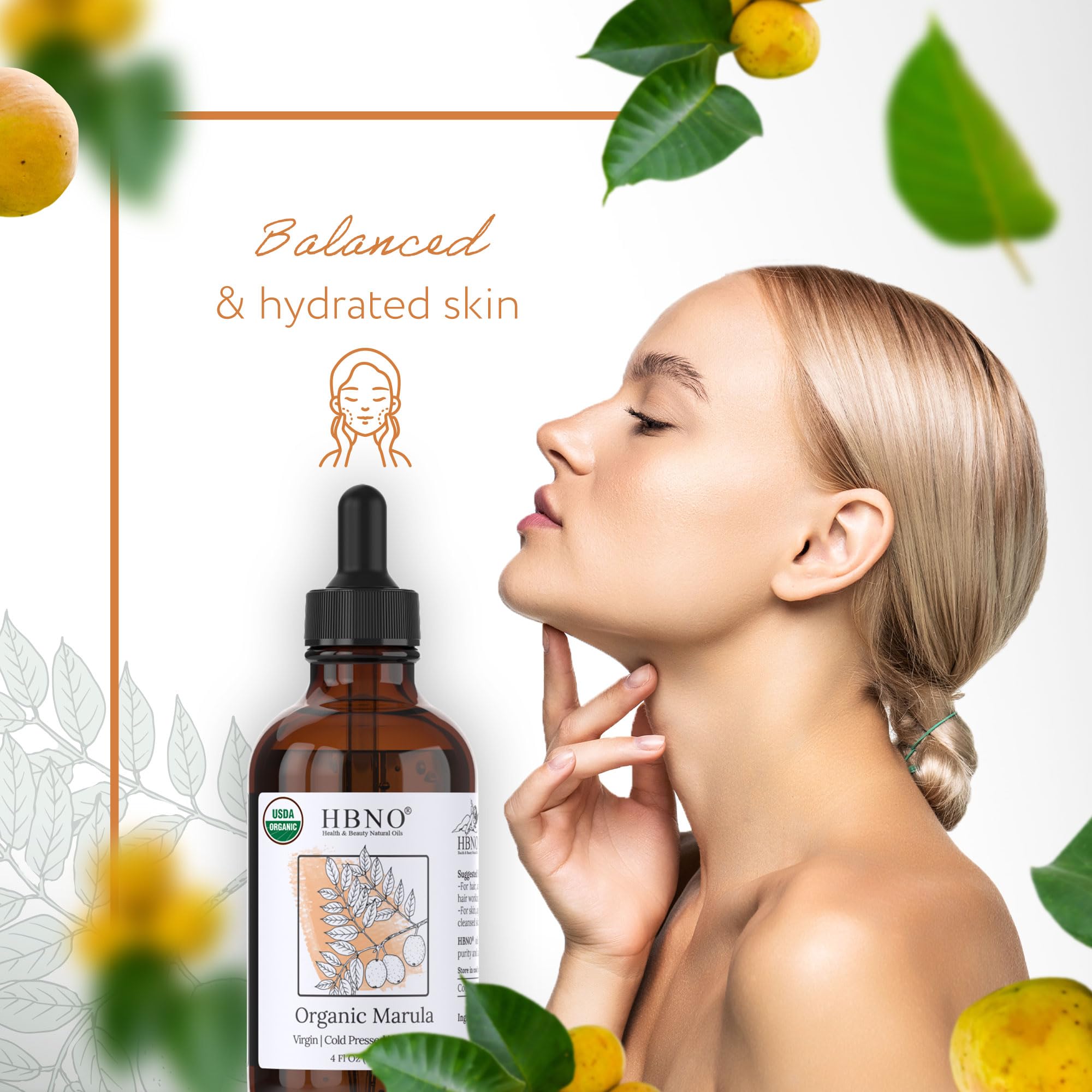 HBNO Marula Oil for face, body, lips, and hair