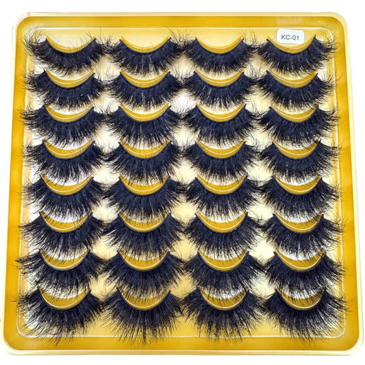 HBZGTLAD dramatic 25mm false eyelashes in a pack for bold everyday glamour.