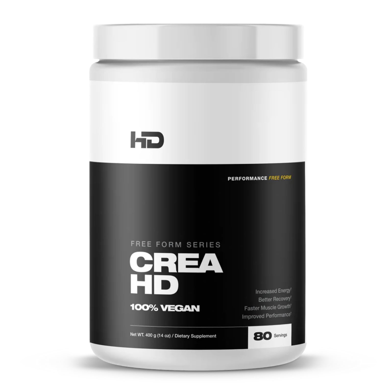 HD Muscle CreaHD Creapure vegan creatine monohydrate bottle — 80 servings