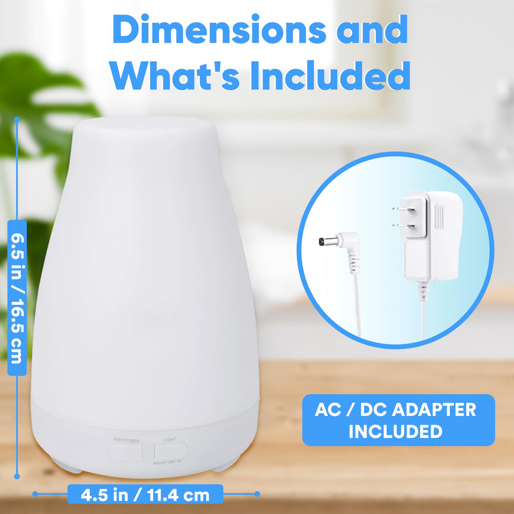 HDE essential oil diffuser with waterless auto-off for safe overnight use