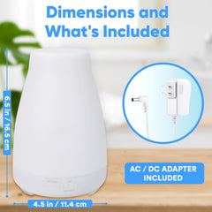 HDE essential oil diffuser with waterless auto-off for safe overnight use