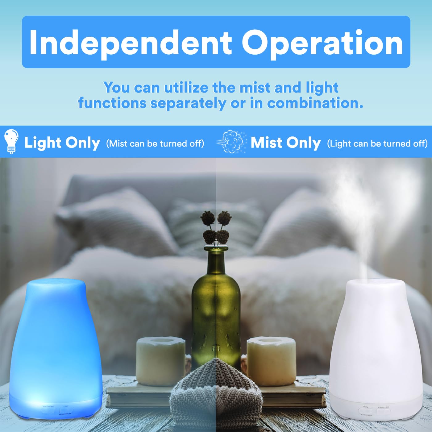 HDE diffuser with seven color LEDs offers ambient mood lighting