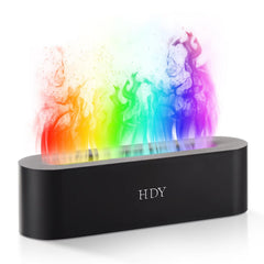 Front view of HDY 7 Color Flame Ultrasonic Humidifier in glossy black