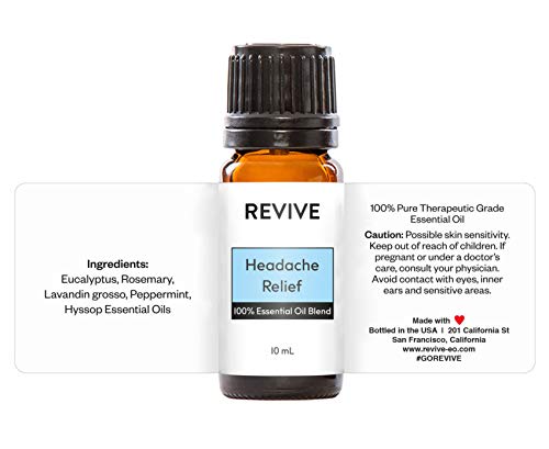 Headache Relief Essential Oil Blend packaging by Revive Essential Oils