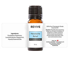 Headache Relief Essential Oil Blend packaging by Revive Essential Oils