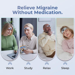 HeadaTerm-2 on the go use captures portable treatment with a fixed headband.