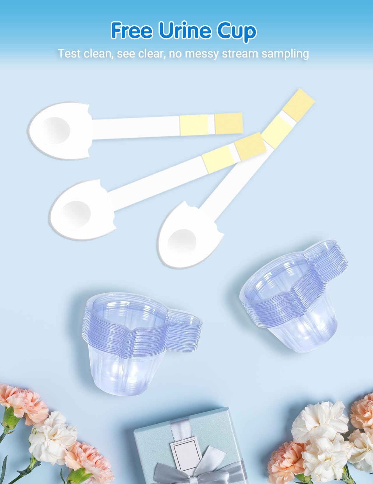 Individually wrapped UTI test strip in foil pouch