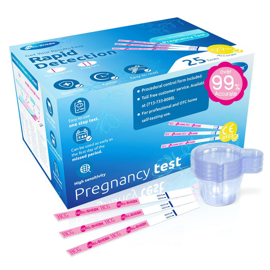 HEAL-CHECK bulk pregnancy test with cup – 25 count