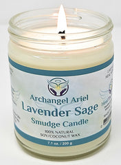 Hand-poured soy/coconut wax Lavender Sage candle - 7 oz