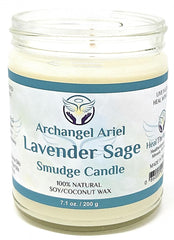 7 oz white sage candle for chakra healing and energy cleansing