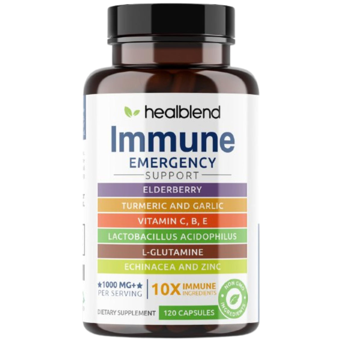 Hero image of HealBlend 10-in-1 Immune Support Capsules bottle