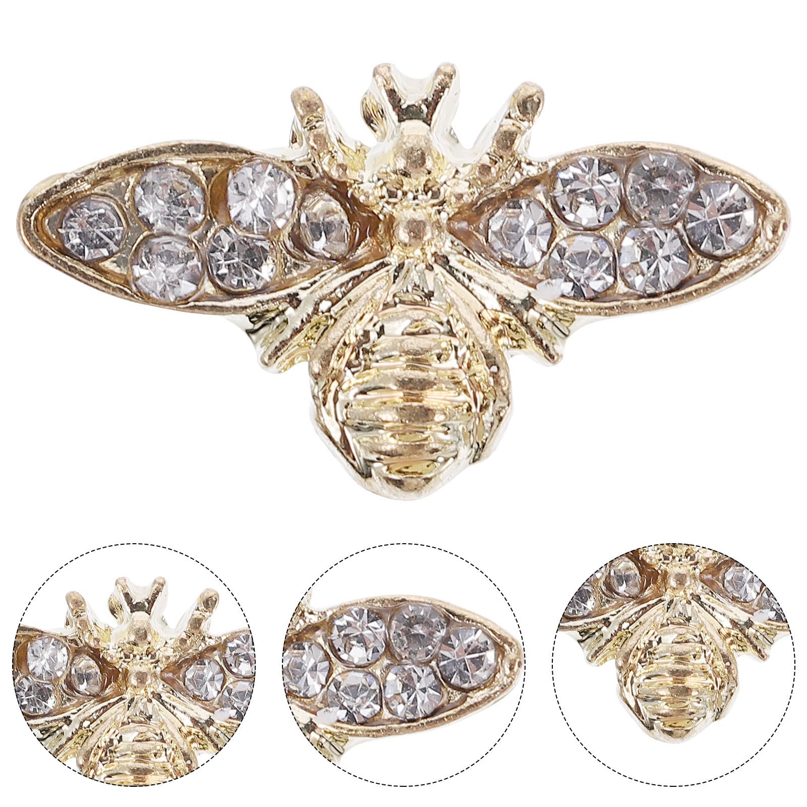 Healeved alloy bee nail art accent provides durable, skin-safe shine.