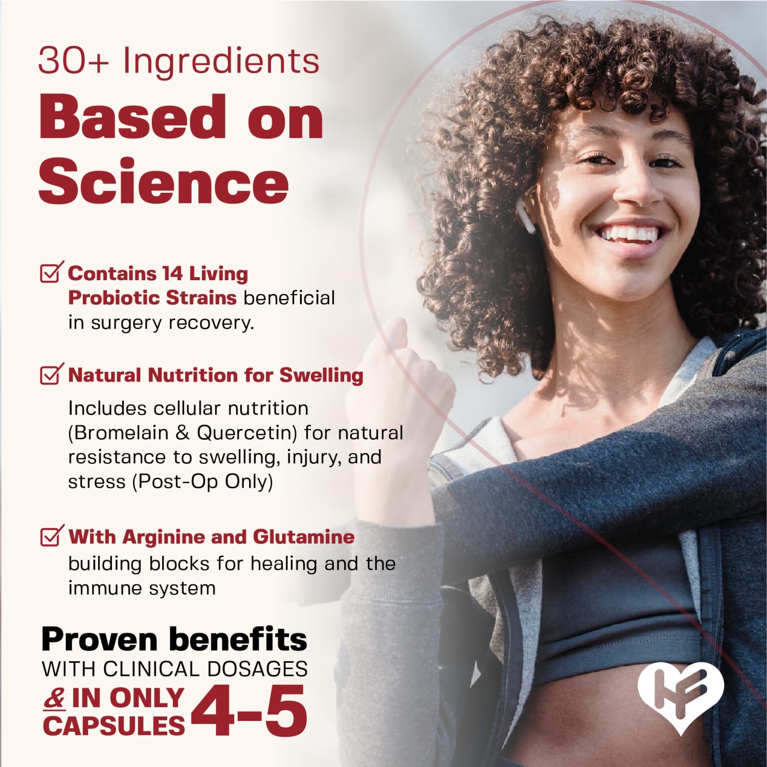HealFast Complete bottle in a clinical setting to illustrate surgeon-approved recovery support.