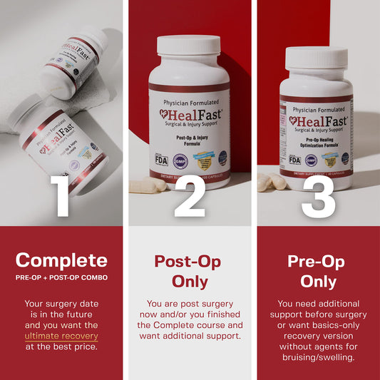 Close up of HealFast capsules in a bottle