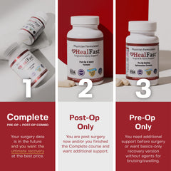 Close up of HealFast capsules in a bottle