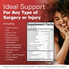 Medical recovery setup featuring HealFast supplement