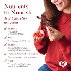 Graphic showing skin beauty benefits from Rejuvenate