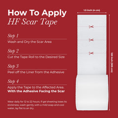 HealFast silicone scar sheets kit layout highlights comprehensive scar care options.