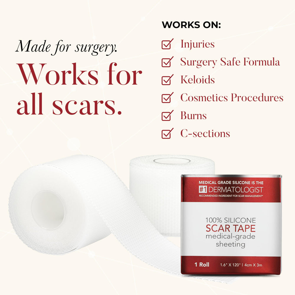 HealFast silicone scar sheets on-scar shows discreet coverage for everyday wear.