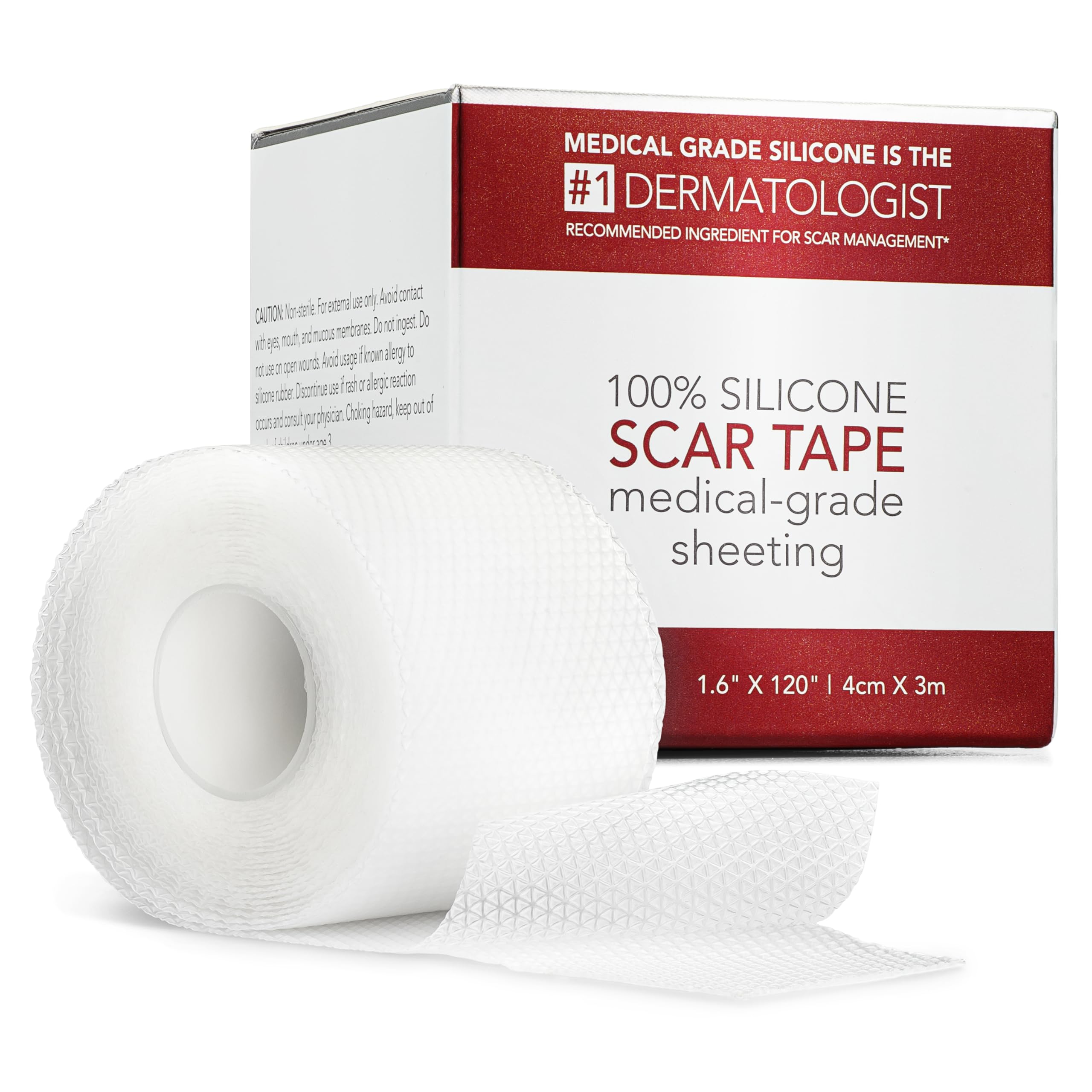 HealFast silicone scar sheets packaging shown for easy storage and on-the-go use.