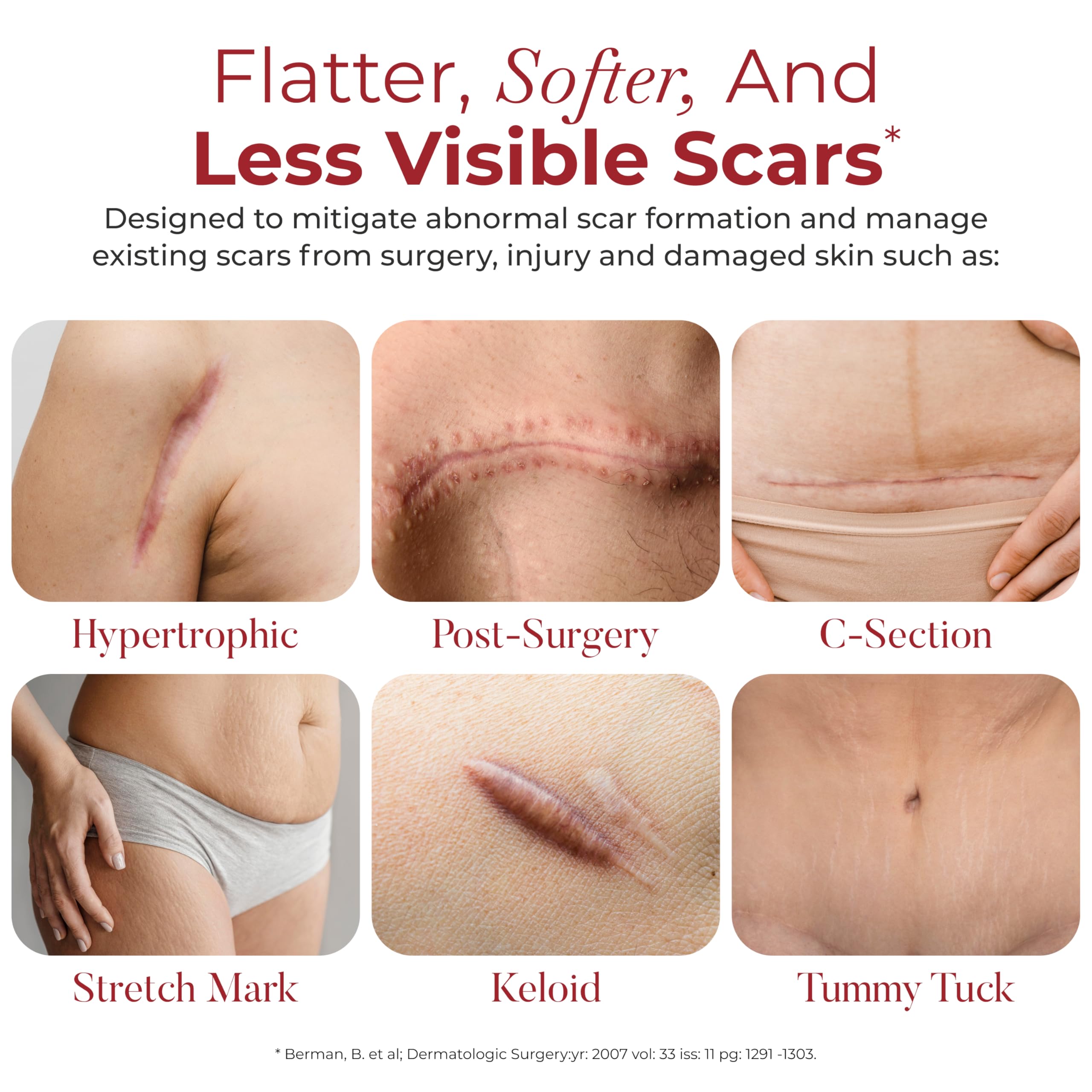 HealFast silicone scar sheets rolled-pack format emphasizes travel-friendly storage and replacement.
