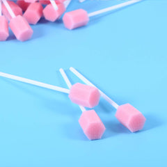 Mouth swabs being used for oral care