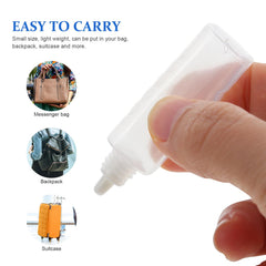 Small transparent bottle measuring 5.50 x 1.00 x 1.00 cm