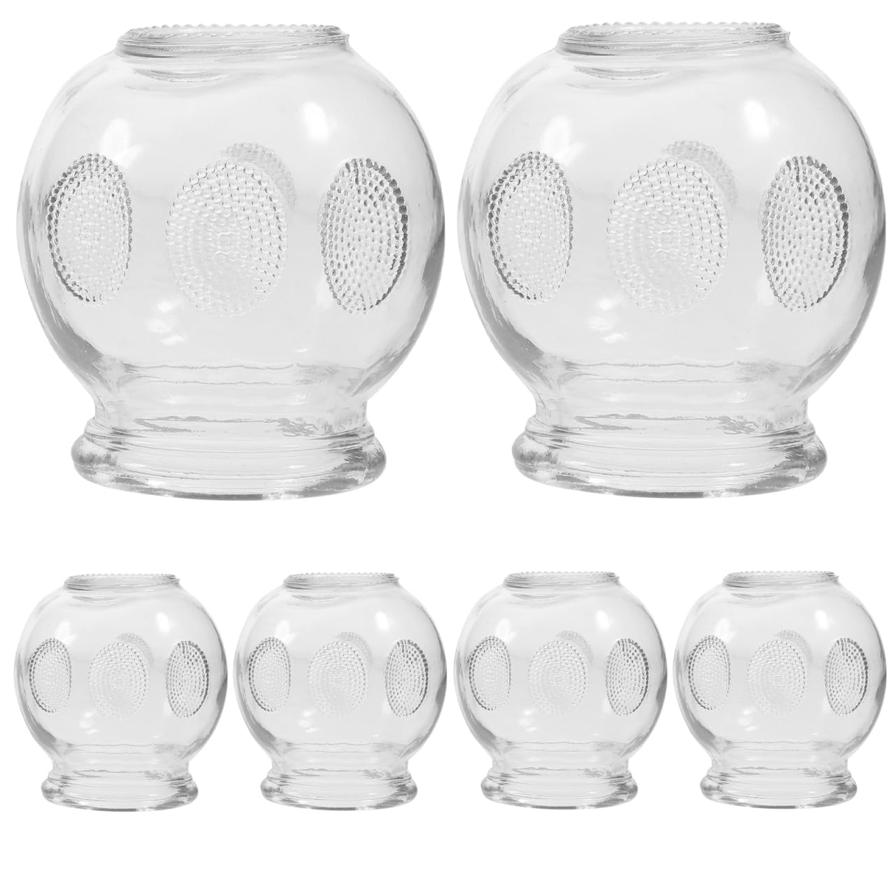 Healifty 6Pcs Glass Cupping Therapy Set – complete set