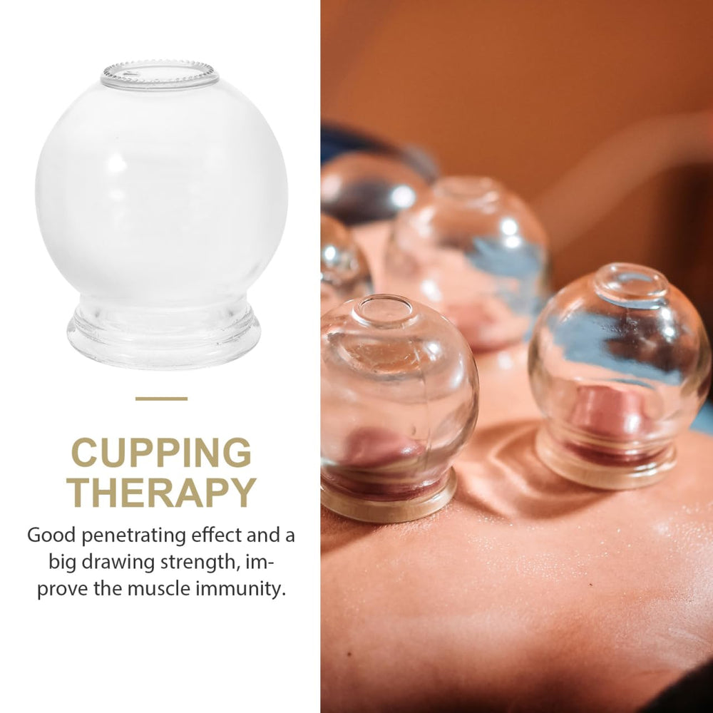 Transparent glass cupping therapy cups