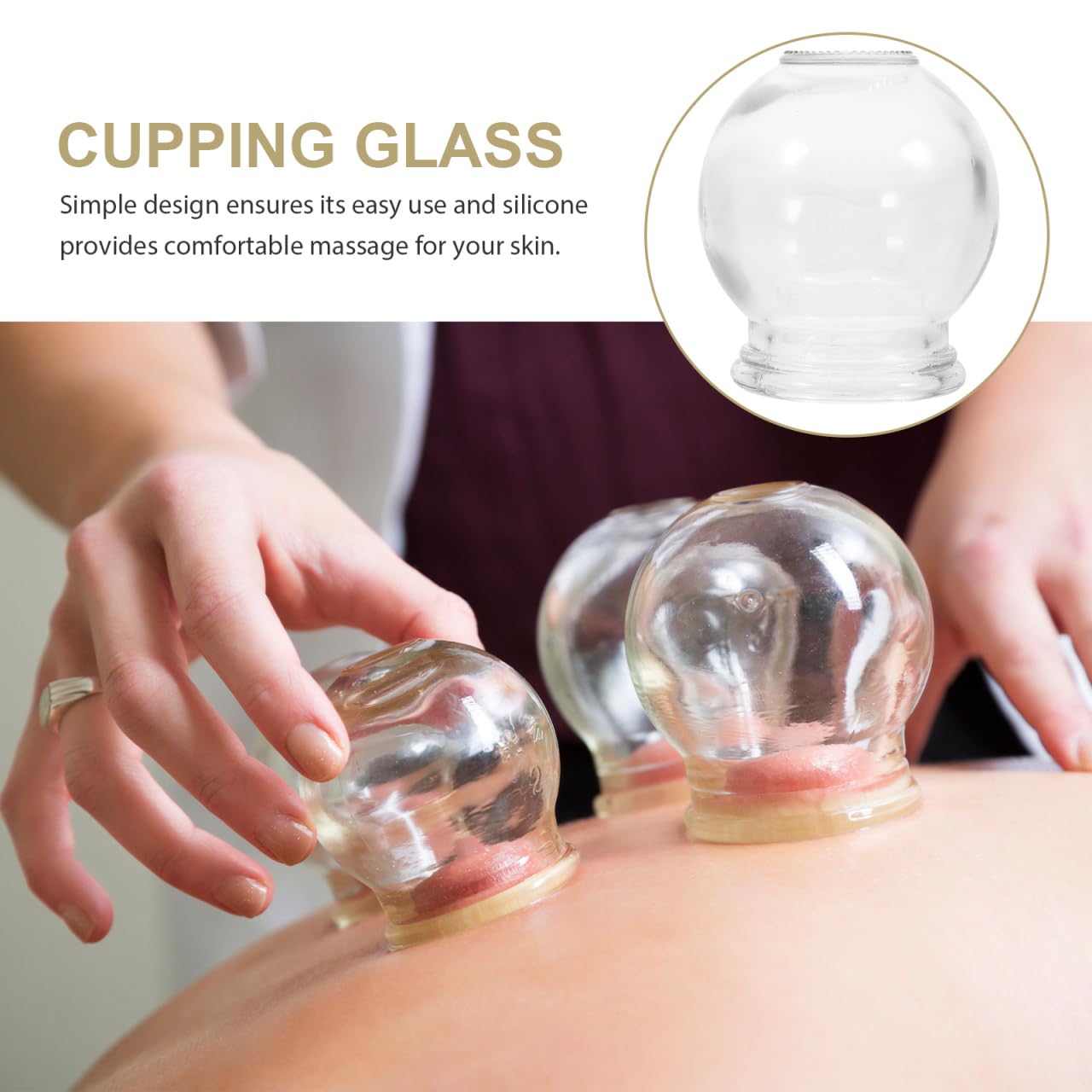Cupping therapy tools in glass material