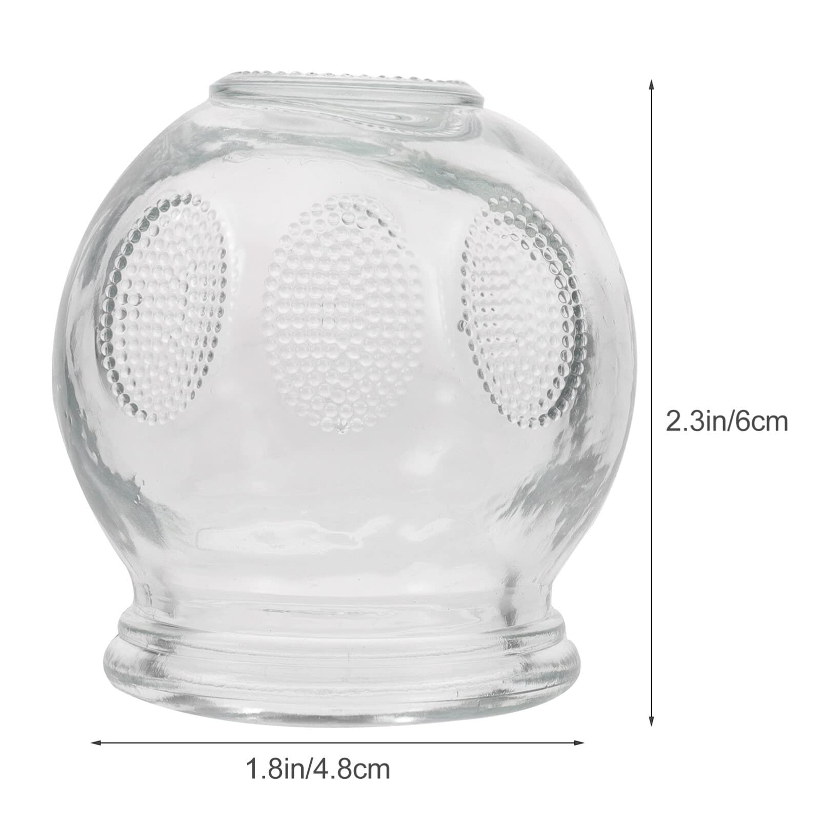 Individual glass cupping cups with wide mouth