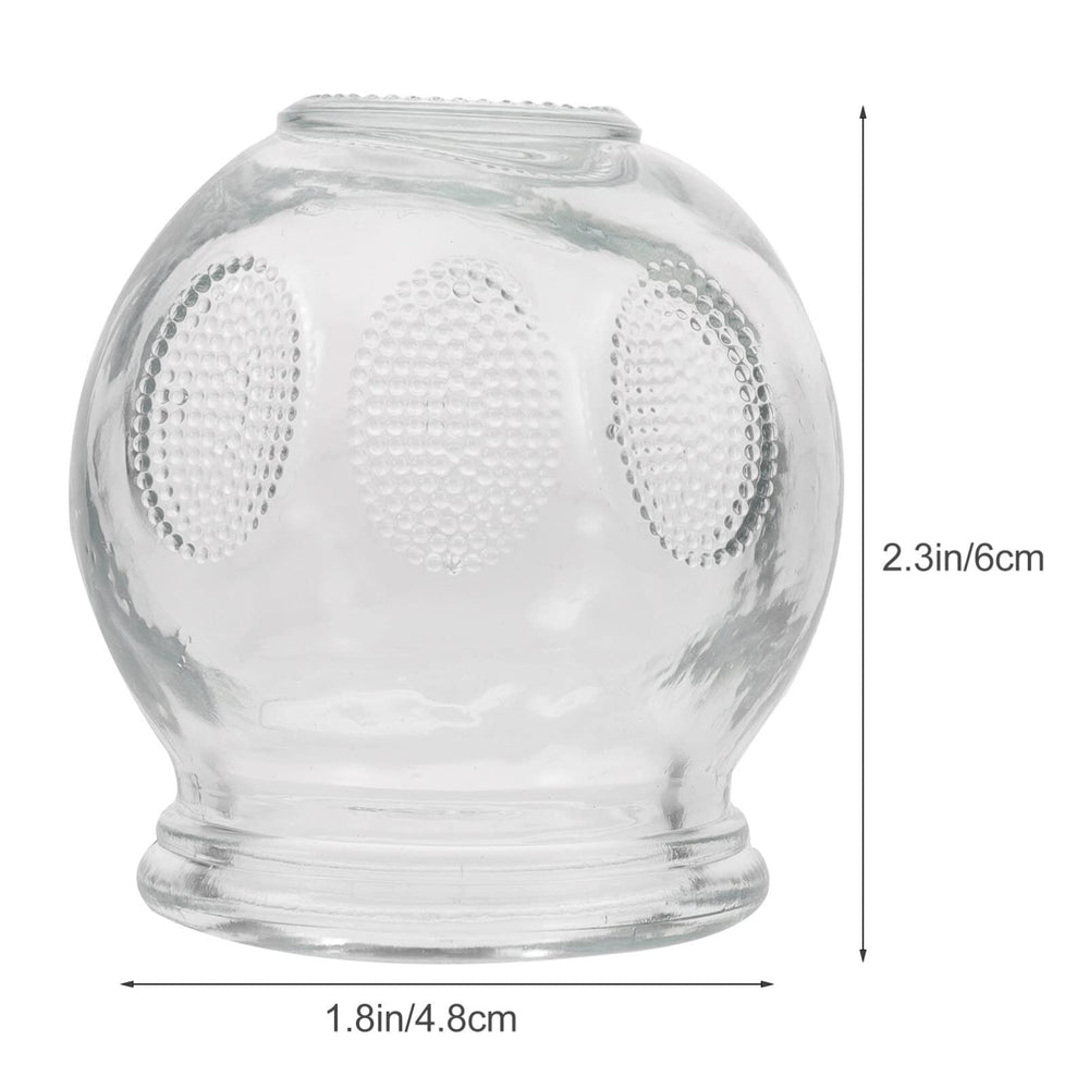 Individual glass cupping cups with wide mouth
