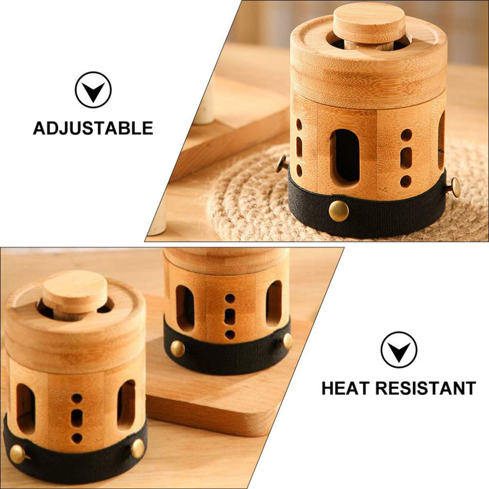 Moxa cones placed inside the jar for smokeless therapy